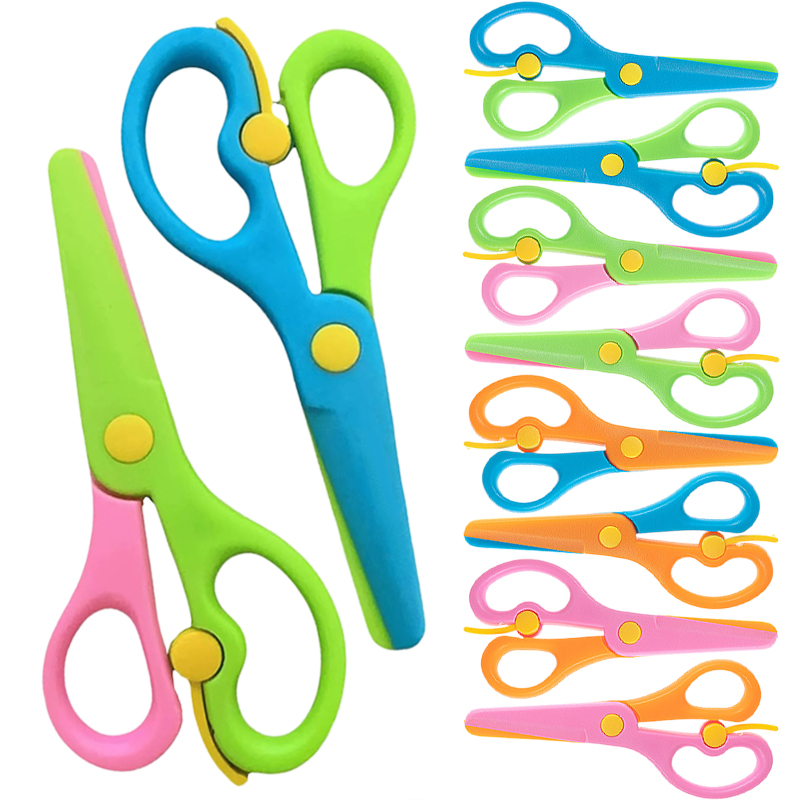 Baby Food Scissors - Forbici di plastica Doppio colore Splicing